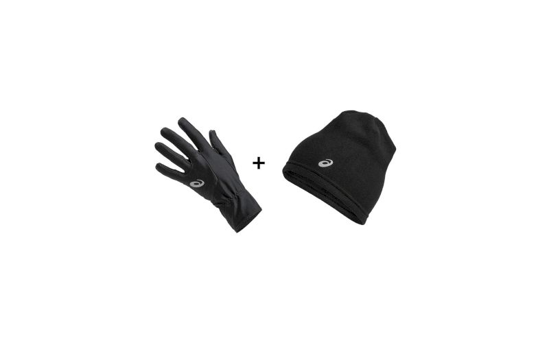 Asics Pack Beanie Performance + Running Gloves Performance pas cher