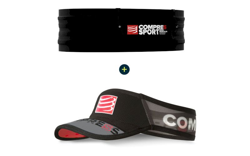 Compressport Pack Free Belt Pro + Visière UltraLight pas cher