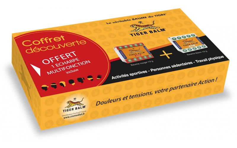 Baume du Tigre Coffret Baume blanc + Baume rouge + Tour de cou pas cher