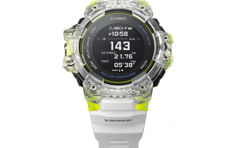 Casio G-SQUAD HR GBD-H1000-7A9ER et sac étanche G-Shock offert pas cher
